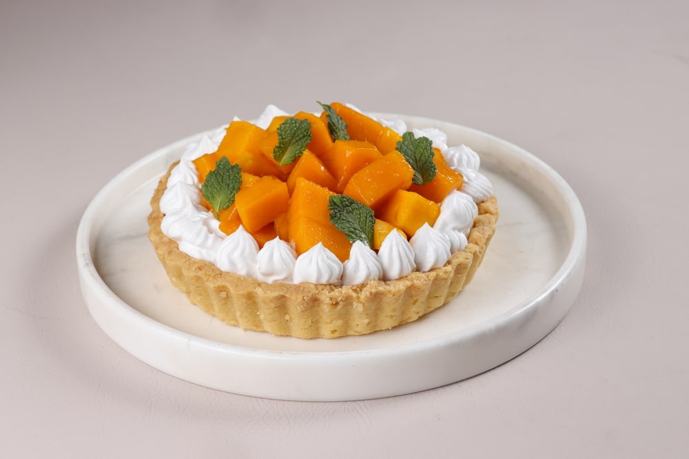 Mango Tart Or Mango Pie On A Plate