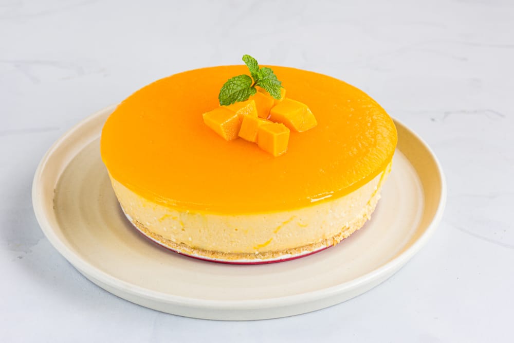 No Bake Mango Cheesecake