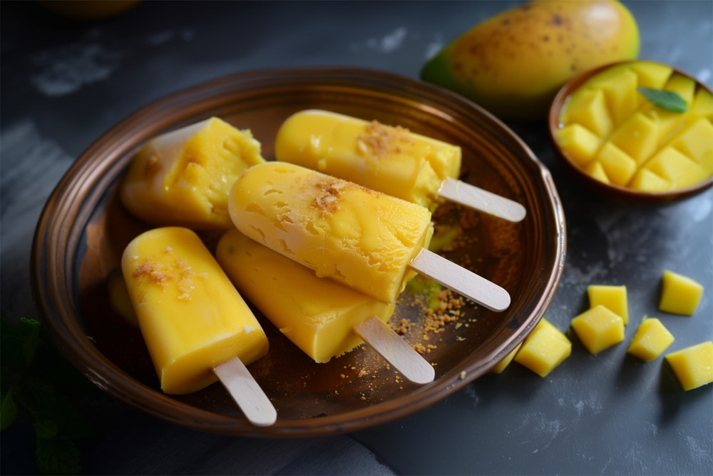 Mango Ice cream Frozen Yogurt Popsicle Kulfi 