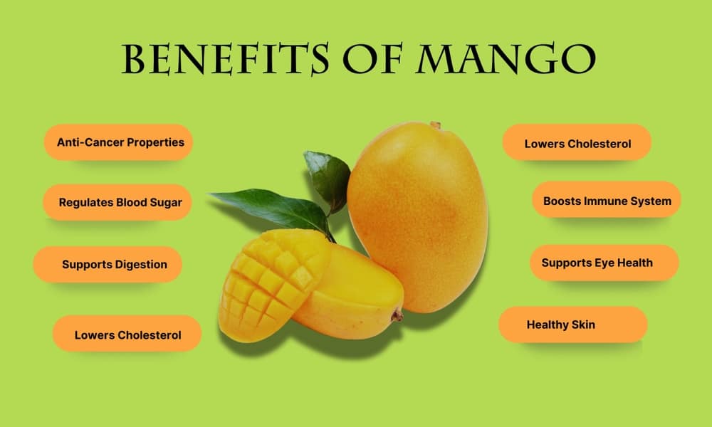 Mango Health Benefits Illustrated Infographic