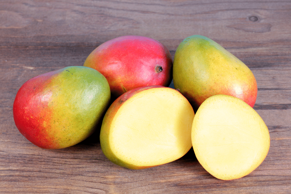 fresh and delicious Mexican mango display at market place